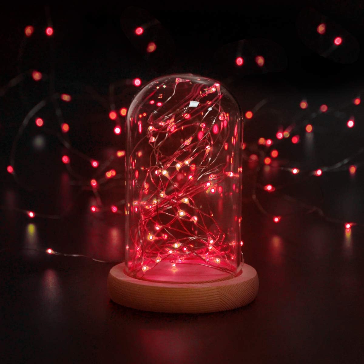 Solar String Lights, 50 LEDs 2 Pack Powered Fairy Lights Outdoor 8 Modes 33 FT Solar Garden Lights,Waterproof for Yard,Pathway,Christmas Tree, Home, Wedding, Party Decorations(Warm White)