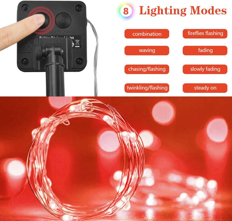 2-pack of solar-powered string lights for pathways

