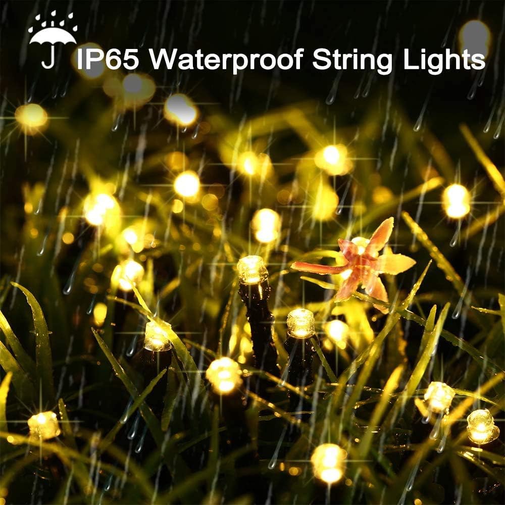 Solar String Lights Outdoor, 65ft 200 LED Solar Garden Fairy Lights Waterproof 8 Modes Solar Powered Decorative Lights - thelights4u.com