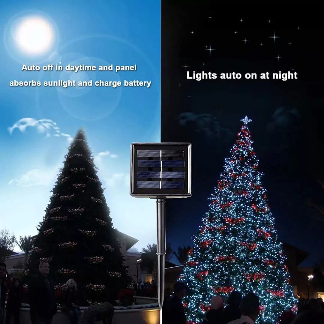 Solar String Lights Outdoor Garden Waterproof,Solar Fairy Lights Extra-Long,Copper Wire Solar Powered Outdoor Lights/Outside Decor Lighting for Garden Patio Yard
