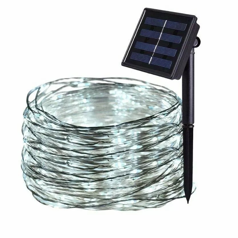 Solar String Lights Outdoor Garden Waterproof,Solar Fairy Lights Extra-Long,Copper Wire Solar Powered Outdoor Lights/Outside Decor Lighting for Garden Patio Yard

