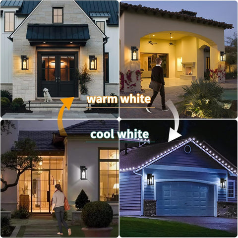 Solar Wall Lantern Light Outdoor, Motion Sensor Security Lamp with Bulb, 3 Modes, Dusk Till Dawn IP65 Waterproof for Garden, Porch, Yard