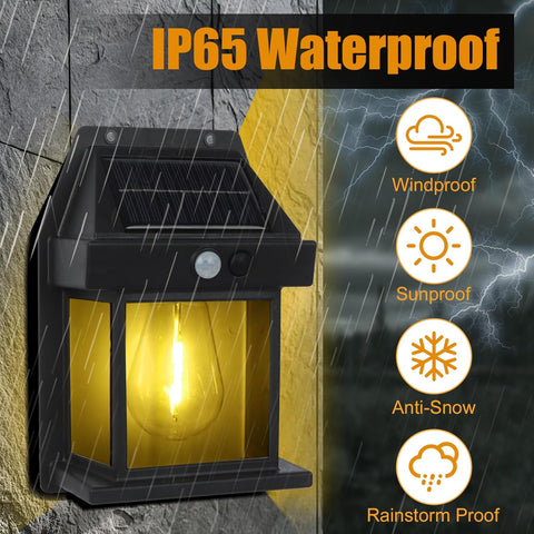 Solar Wall Lights Outdoor, 3 Modes Security Outdoor Motion Sensor Lights, Solar Door Lights Porch IP65 Waterproof Solar Garden Lights for Fence Gate Garage Path