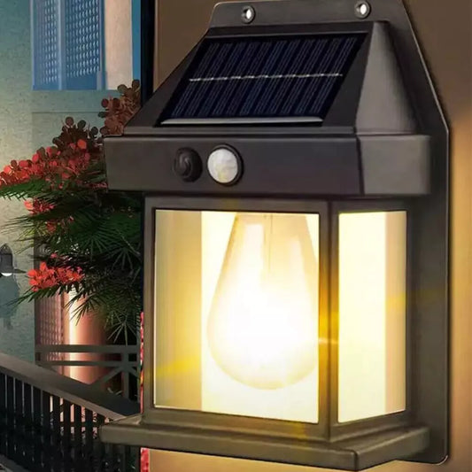Solar Wall Lights Outdoor, 3 Modes Security Outdoor Motion Sensor Lights, Solar Door Lights Porch IP65 Waterproof Solar Garden Lights for Fence Gate Garage Path