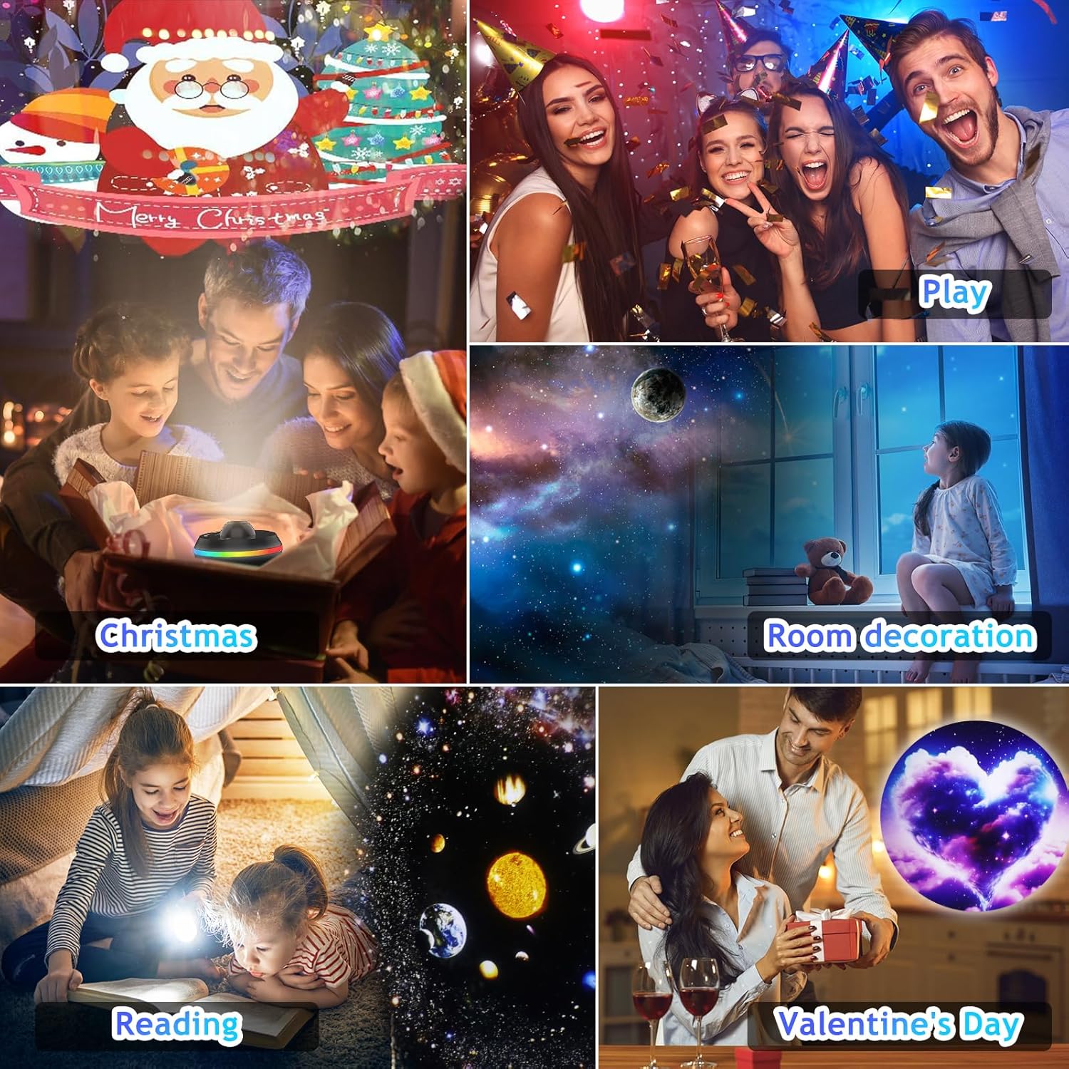 Space projector night light for adults