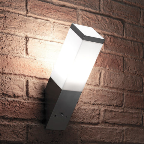 Energy-efficient LED wall light with modern design features

