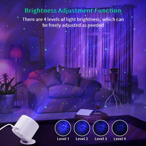 Star projector with remote control and timer for home ambience