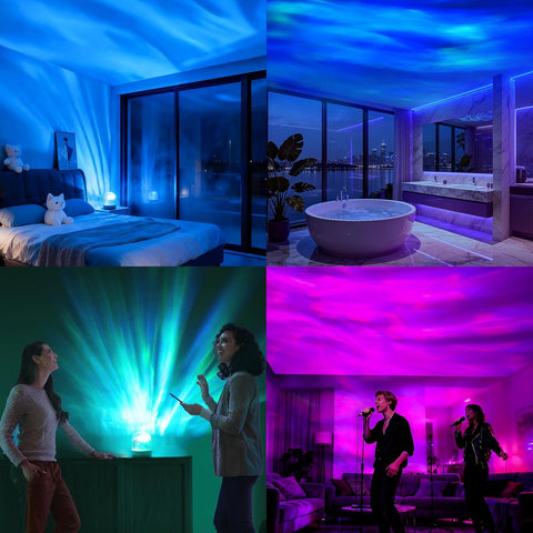 Starry ceiling projector with adjustable colour modes