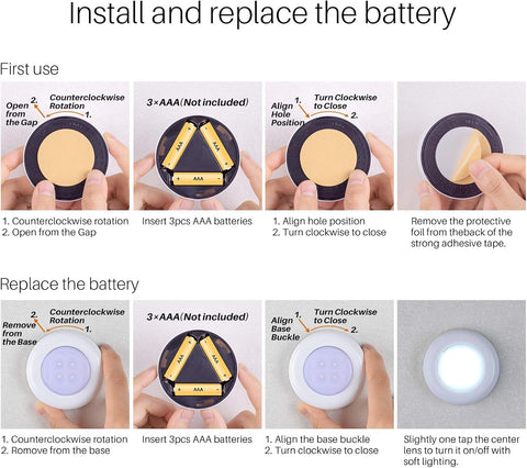 Step-by-step guide on how to install and replace a battery in a device.