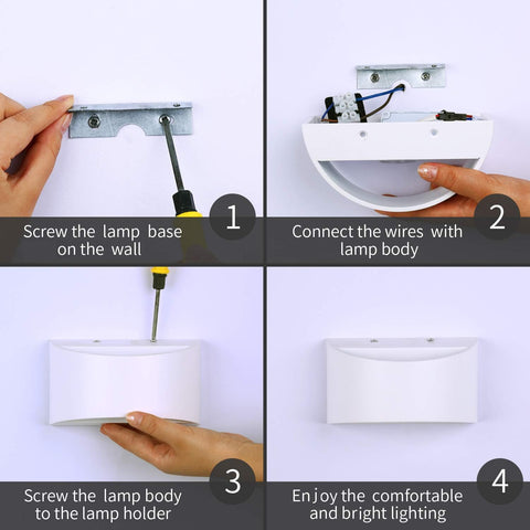 Stepless dimming wall sconce

