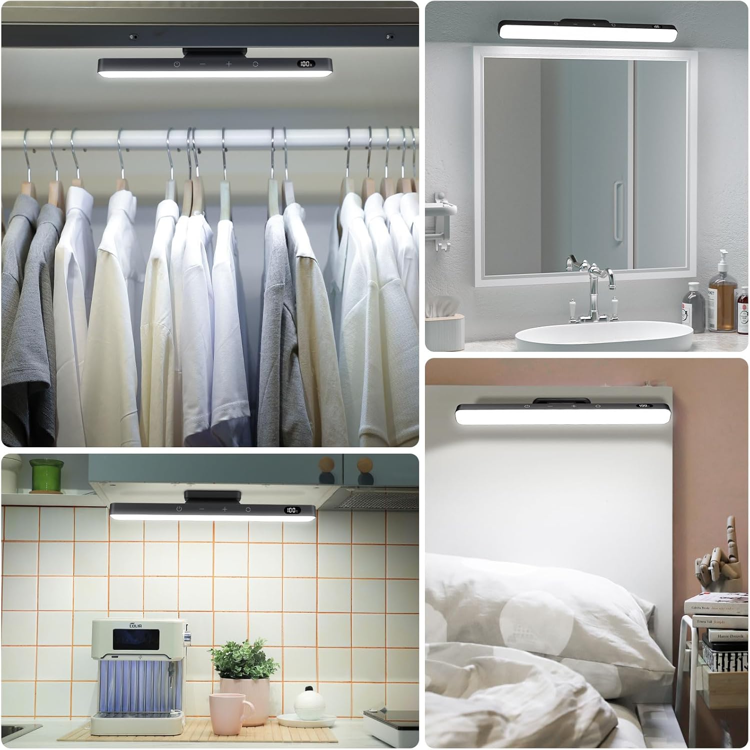 Stick-on LED light for wardrobe

