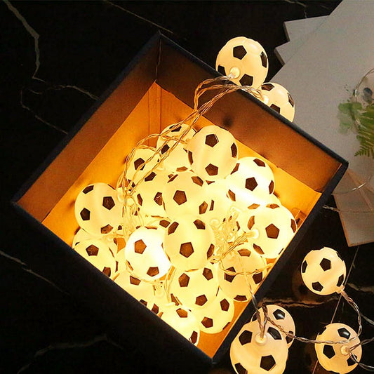 String Light 20LEDs Football Decoration - ELINKUME® Modern World Football Modeling Indoor Decor Lighting - thelights4u.com