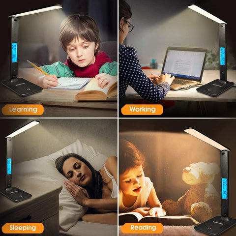 Stylish LED desk lamp black

