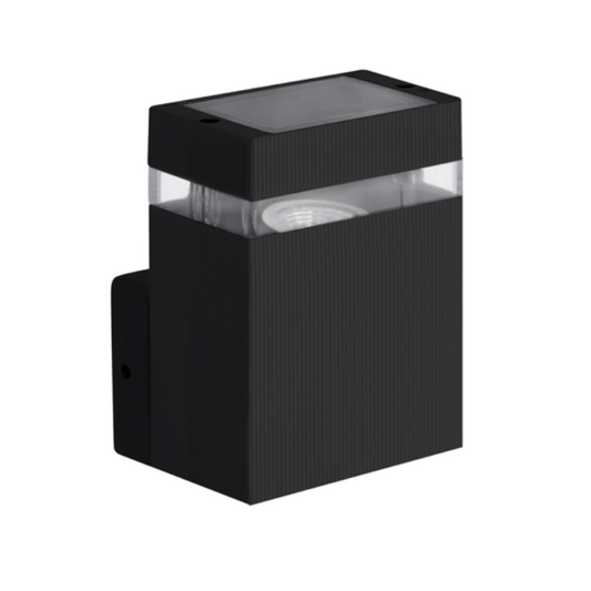 Stylish Square LED Wall Sconce, Waterproof Porch Light, Up/Down Lighting, Black Finish, E27 Base for Indoor/Outdoor
