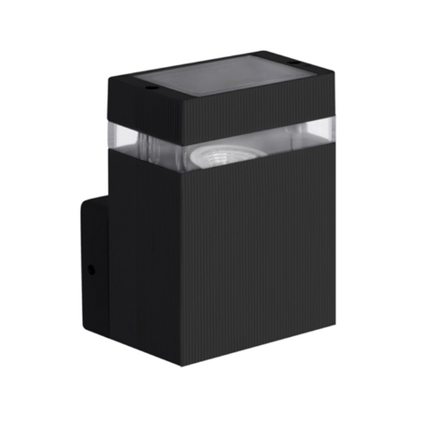 Stylish Square LED Wall Sconce, Waterproof Porch Light, Up/Down Lighting, Black Finish, E27 Base for Indoor/Outdoor