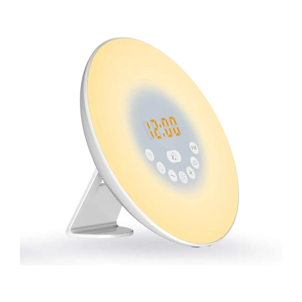 Sunrise Wake Up Lamp Alarm Clock and FM Radio, Bedside Reading Light with 7 Colours and Sounds, USB Powered - thelights4u.com
thelights4u, wakeup lamp, sunrise wake-up lamp, bedside reading lamp, lamp, lights,