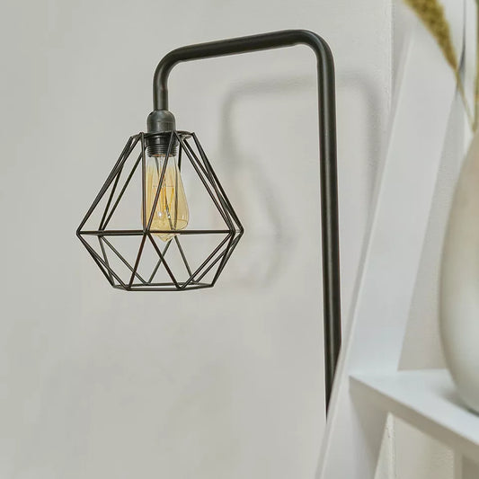 Tall Industrial Standard Floor Lamp Light Marble Base Metal Retro Shade LED Bulb Copper  Lampholder