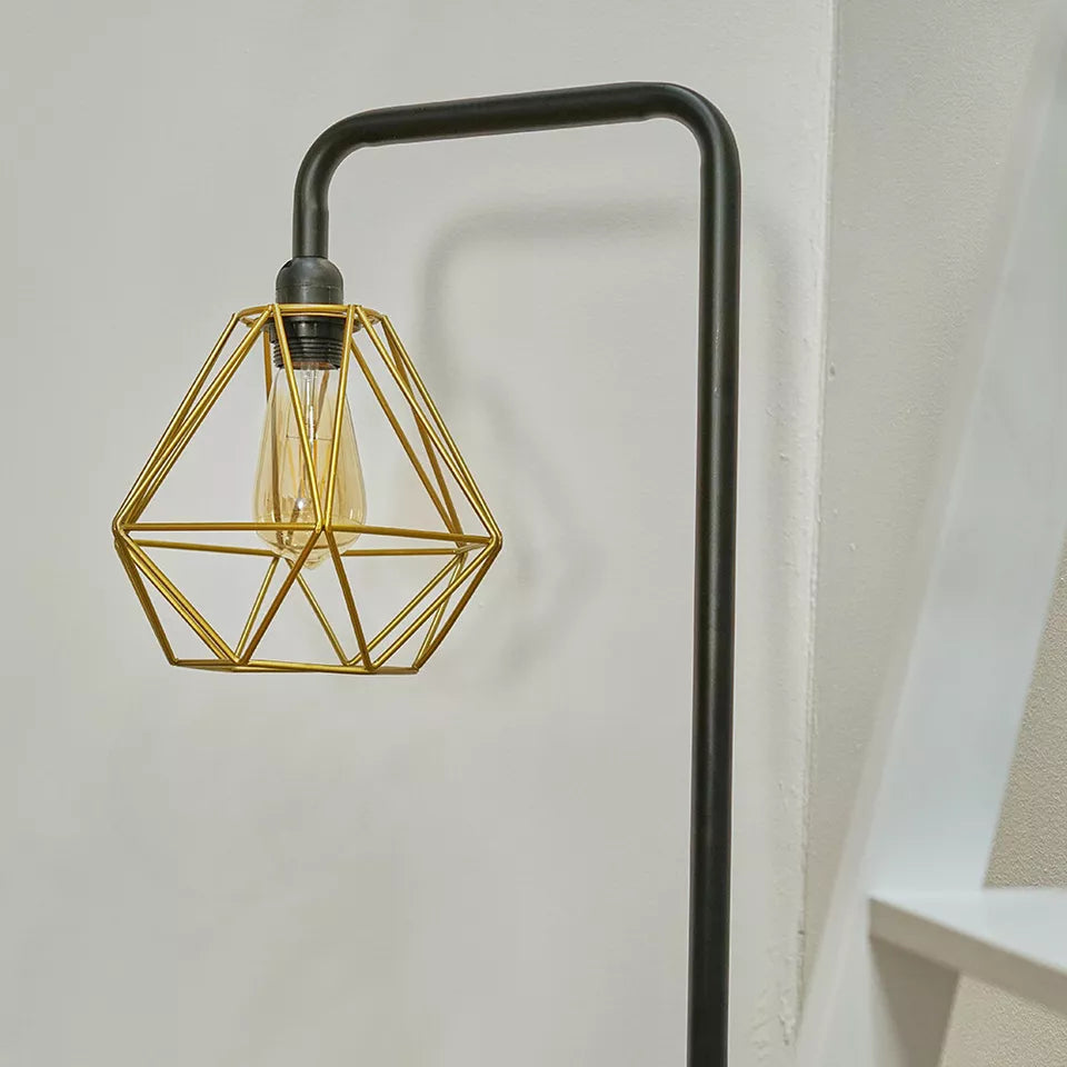 Marble base of the floor lamp providing stability and elegance.​
