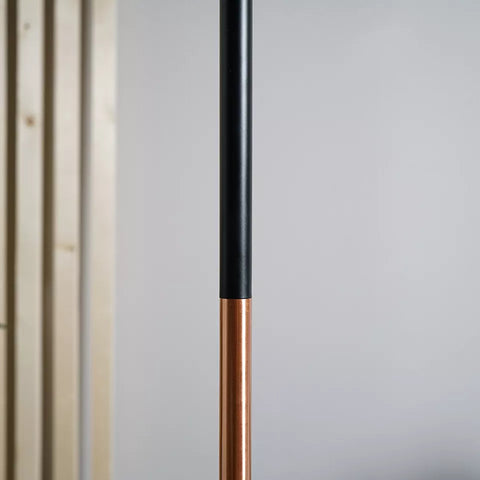 Tall Industrial Standard Floor Lamp – Marble Base, Metal Retro Shade - UK