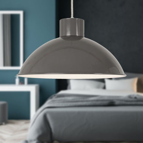 metal dome pendant for bedroom lighting
