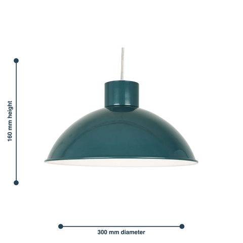 30 cm teal metal lightshade for living room
