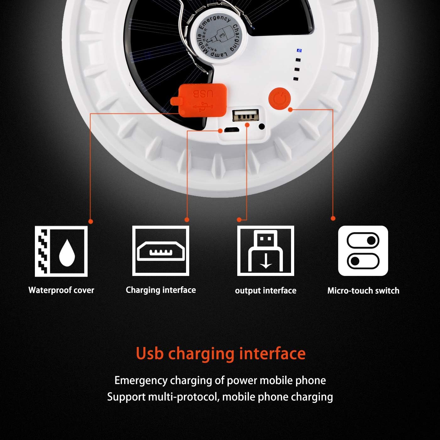 Technical diagram of a device with labeled features on a black background