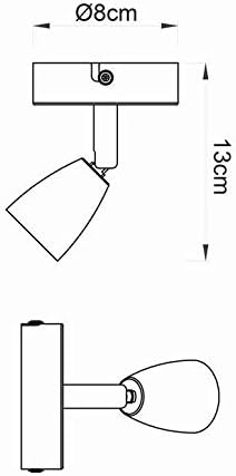 Technical drawing of a ceiling light fixture with dimensions
