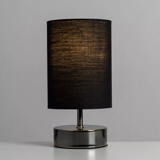 Touch Table Lamp Bedside Bedroom Dimmable Dimmer Light Black Lampshade Shade IP20