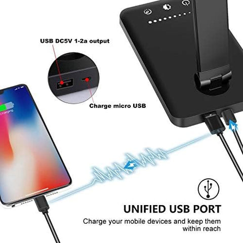 Touch dimmable reading lamp with USB port

