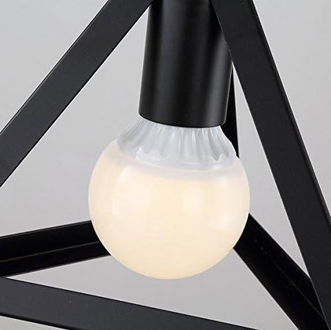 Industrial-style triangle hanging light


