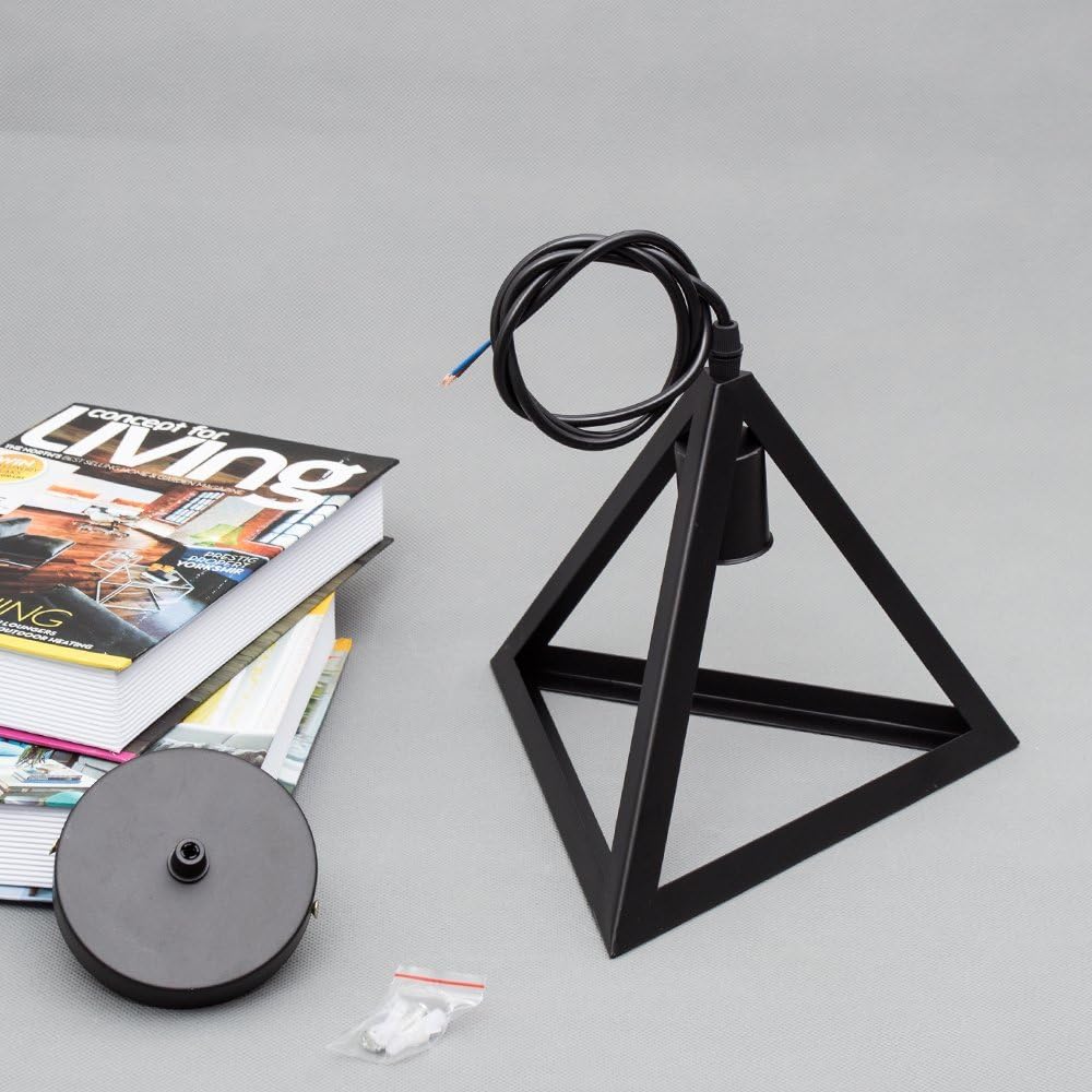 Black triangle pendant light for modern spaces



