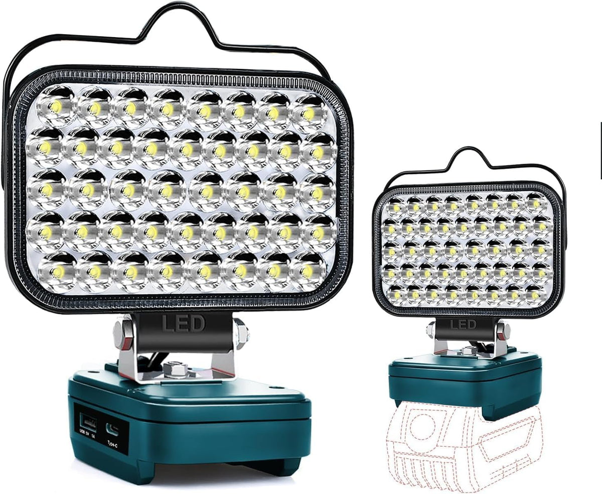 Cordless LED Work Light for Bosch 18V Battery, 80W 8000LM Portable Flo, image size:1200x984