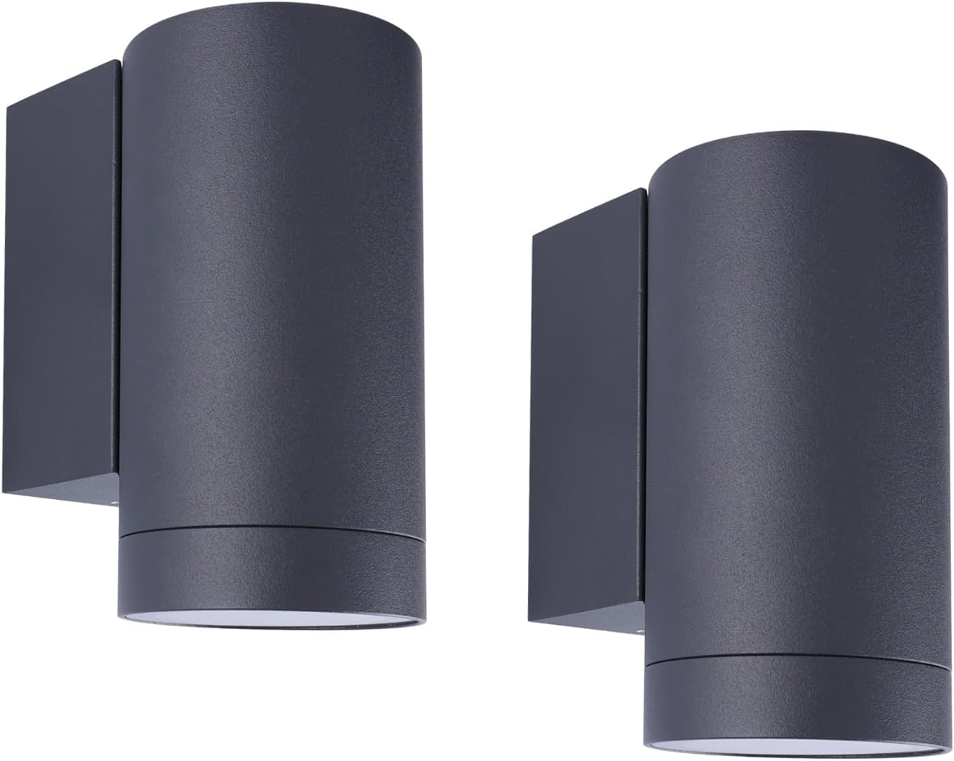 2 Pack Outdoor Wall Lights – Anthracite IP65 Waterproof Modern Downlight