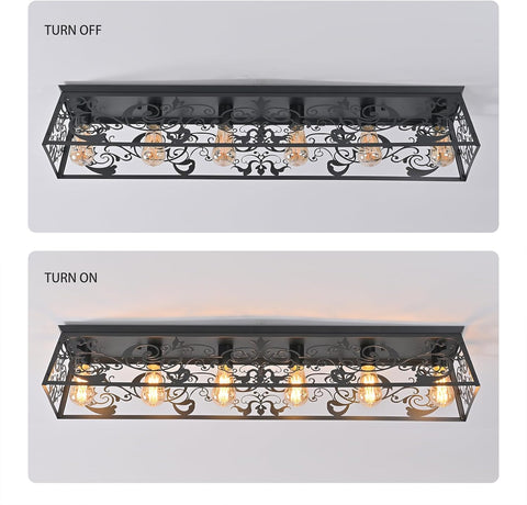 Two light fixtures with decorative elements on a white background