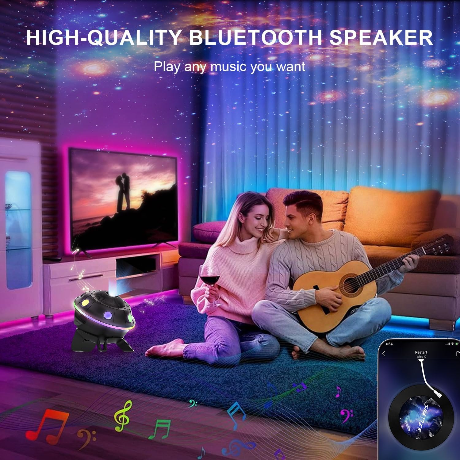 UFO night light projector for kids room