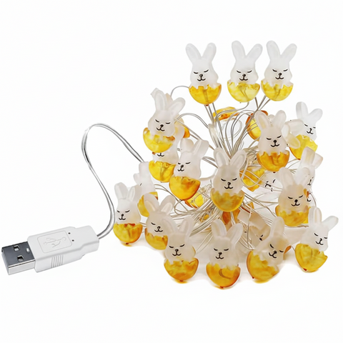 USB powered Easter bunny LED fairy lights