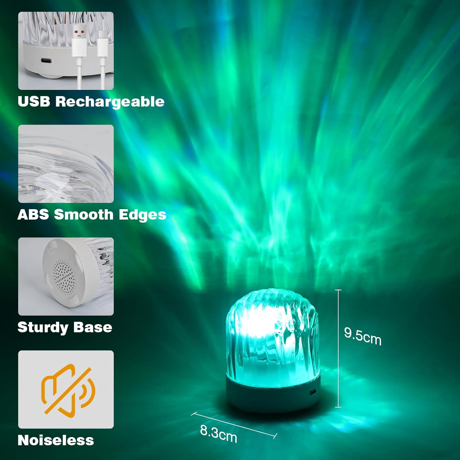 USB rechargeable galaxy night light for kids and adults