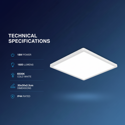 Ultra-Bright 6500K Cool White Ceiling Light for Kitchens