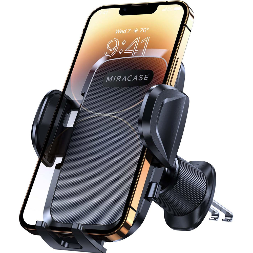 Miracase Ultra Stable Double-Hook Air Vent Car Phone Holder – Black