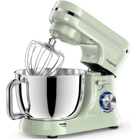 Vospeed Stand Mixer 5QT 1000W Tilt-Head Kitchen Mixer – 8 Speed Electric Food Mixer with Dough Hook, Whisk, Beater & Bowl – Green