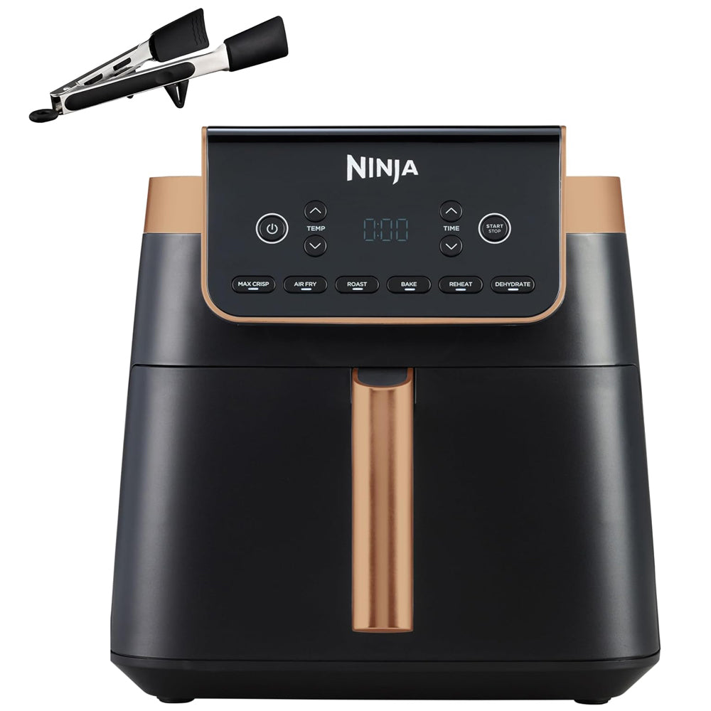 Air Fryer MAX PRO 6.2L – Family Size Digital Air Fryer with Non-Stick Drawer, Bake, Roast, Fry, Dishwasher Safe – Black & Copper