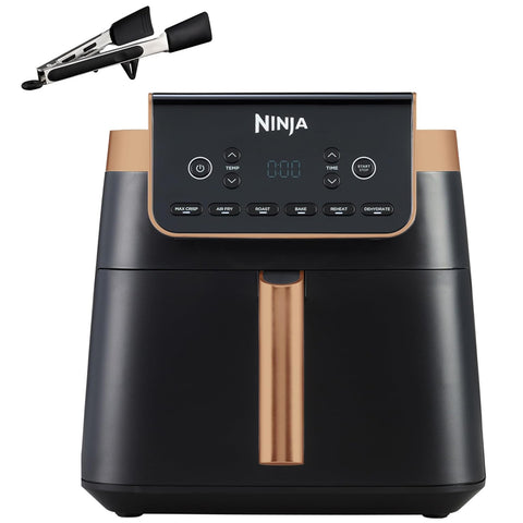 Air Fryer MAX PRO 6.2L – Family Size Digital Air Fryer with Non-Stick Drawer, Bake, Roast, Fry, Dishwasher Safe – Black & Copper