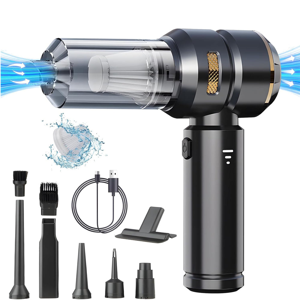 Nctoberows Handheld Vacuum Cleaner Black Gold, 22000Pa Cordless Mini