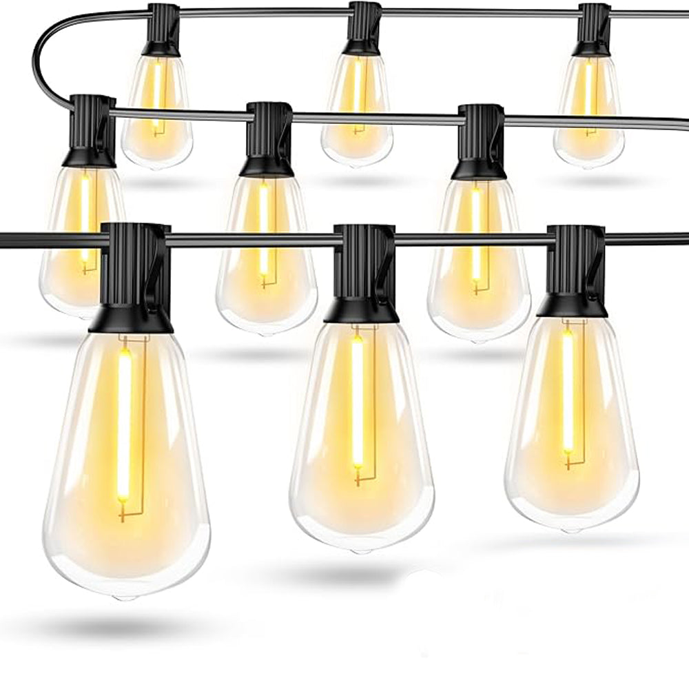 30M Main Powered Festoon Lights With ST64 Bulbs