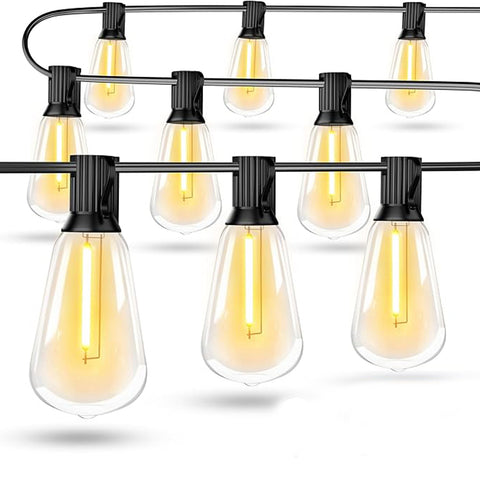30M Main Powered Festoon Lights With ST64 Bulbs