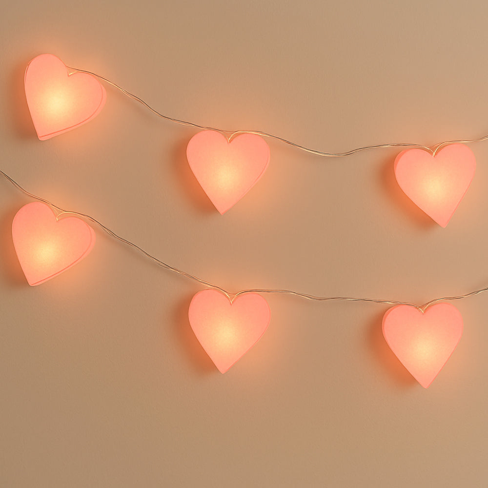 10 LED Heart Fairy Lights – Battery String Light for Valentine’s & Bedroom