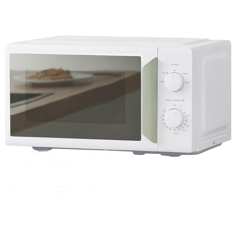 17L White & Sage Green Mini Microwave Oven with InverTech & Defrost