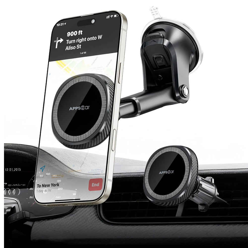 APPS2Car Magnetic Car Phone Holder Mount – Black