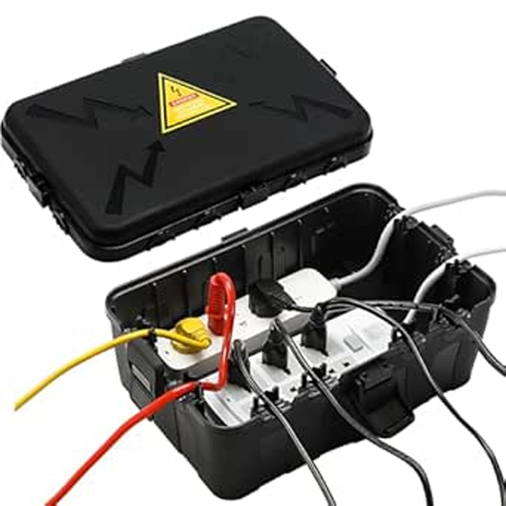 Large Outdoor Electrical Box Waterproof 12.6x8.7x5.1in – IP54 Weatherproof Extension Cord & Plug Cover for Garden & Holiday Lights