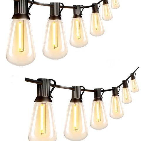 2 Pack LED Outdoor Festoon light Waterproof 24ft